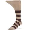 7BigStars Kingdom Men's Non-Binding Cotton Mid Calf Socks - 5 Pack Big Tall - Stripe Pattern - Sock Size 13-15 Shoe Size 12-15 XL Dark Brown, Brown, Beige, Light Beige view 4