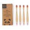 Wild & Stone Organic Baby Bamboo Toothbrushes | 4 Pack | Soft Bristles | 100% Compostable Handle | BPA Free | Vegan Baby Toothbrushes (Baby Pink) view 1