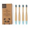 Wild & Stone Organic Baby Bamboo Toothbrushes | 4 Pack | Soft Bristles | 100% Compostable Handle | BPA Free | Vegan Baby Toothbrushes (Baby Blue) view 1