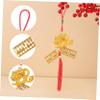 BESTOYARD 6pcs Decor New Year Ornaments Zodiac Dragon Pendant Bonsai Hanging Dragon New Year Pendants Tree Hanging Dragon Chinese Small Dragon Bonsai Pendant Card Installed Plastic China view 4