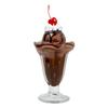 Fake Chocolate Ice Cream Sundae with Cherry and Whip Cream view 1