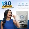 100% Grass Fed Beef Organs Supplement Women & Men - 180-Count Pure, Freeze-Dried Beef Organ Meat Supplement Blend of Liver, Kidney, Heart, Pancreas & Spleen - No Fillers, No Additives - Made in USA view 3
