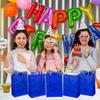BLEWINDZ 32Pcs Small Paper Gift Bags with Tissues, Royal Blue Party Favor Bags with Handles, 8.7" Goodie Bag for Birthday, Shopping, Party Supplies view 2