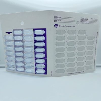 Healthaccessories 31 Day Multi-med Monthly vac Pack Cold Seal Medication Blister Pack Cards. Great for pharmacies and Caregivers. 96 Cards