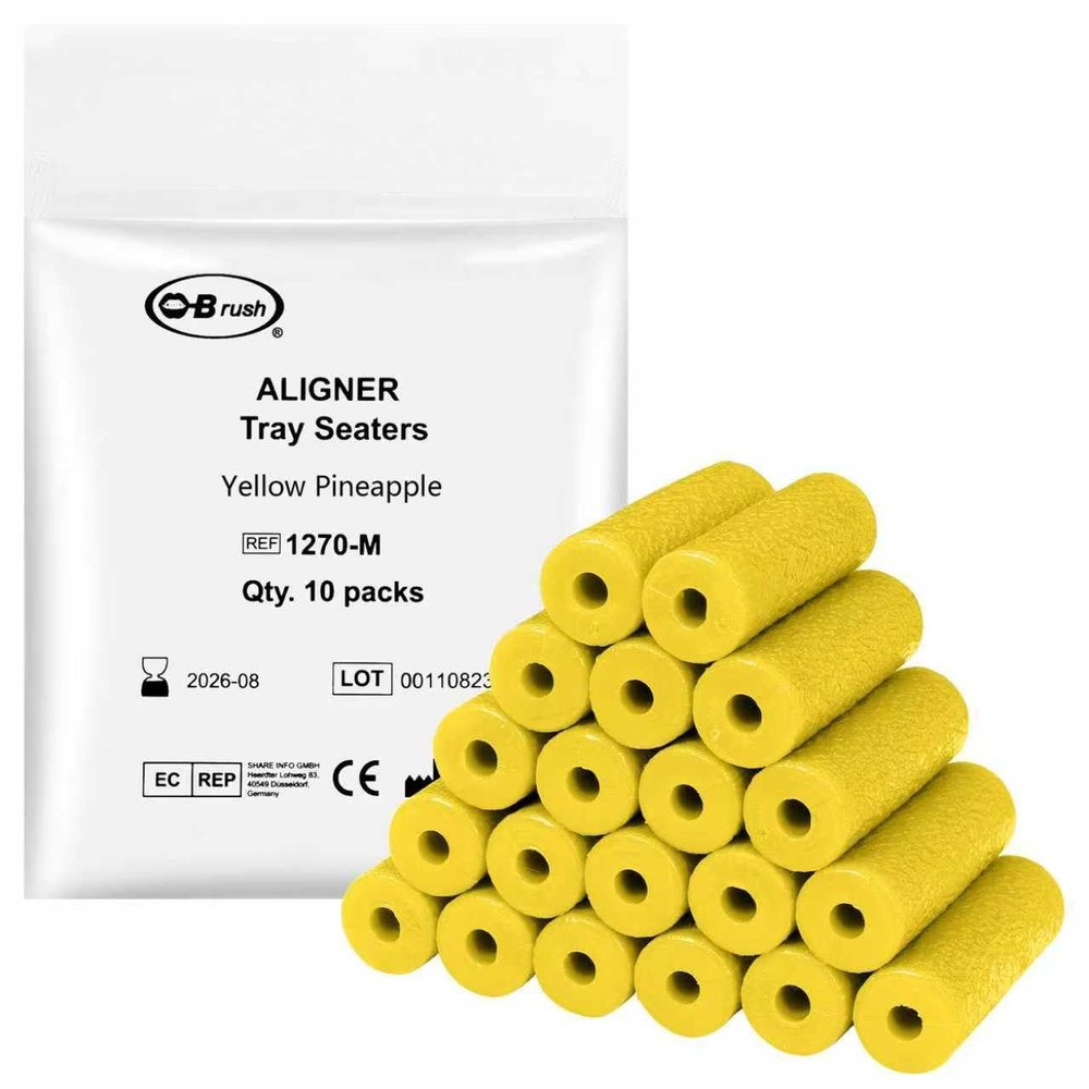 20pcs Chewie For Invisalign Aligners, Aligne Chewie For Invisible Braces, Aligners Tray Seaters Orthodontic Teeth Chompers Flavor Scented Pack of 2 Each Pair Individually Wrapped(Pineapple)