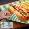 GeeRic Memorial Day Parchment Paper for Donuts 12 * 12 Inch, 100 Pcs Food Basket Liners for Sandwiches, Burgers,2026 Deli Food Wrapper Wax Paper Sheets Diagonal Stripe Clover Green view 3