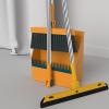 CENGNIAN Broom and Dustpan Set with 34.5" Long Handle Squeegee Broom, Upright Standing Lobby Broom and Dust Pan, Orange, Polypropylene, Stainless Steel, Modern, Floor Cleaning view 2