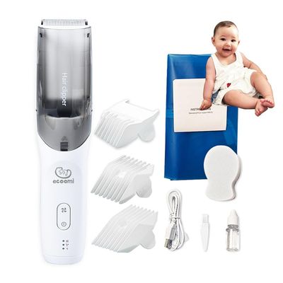 ecoomi Baby Hair Clippers, Ultra Quiet Electric Vacuum Baby Clippers, Cordless Rechargeable Waterproof Haircut Kit for Kids & Men