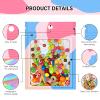 100 Pieces Resealable Bags with Clear Window, Holographic Multicolored Packaging Bags Transparent Small Business Party Mylar Zip Bags Sample Bags 4.7x7.8 Inch view 3