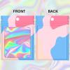 100 Pieces Resealable Bags with Clear Window, Holographic Multicolored Packaging Bags Transparent Small Business Party Mylar Zip Bags Sample Bags 4.7x7.8 Inch view 4