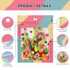 100 Pieces Resealable Bags with Clear Window, Holographic Multicolored Packaging Bags Transparent Small Business Party Mylar Zip Bags Sample Bags 5.5x7.8 Inch view 3