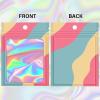 100 Pieces Resealable Bags with Clear Window, Holographic Multicolored Packaging Bags Transparent Small Business Party Mylar Zip Bags Sample Bags 5.5x7.8 Inch view 4