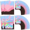 100 Pieces Resealable Bags with Clear Window, Holographic Multicolored Packaging Bags Transparent Small Business Party Mylar Zip Bags Sample Bags 4.7x7.8 Inch view 1