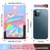 100 Pieces Resealable Bags with Clear Window, Holographic Multicolored Packaging Bags Transparent Small Business Party Mylar Zip Bags Sample Bags 4.7x7.8 Inch view 2