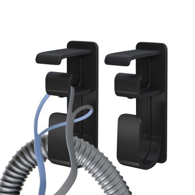 AkioPey 2PCS CPAP Hose Holder Hanger cpap Mask Hook & Tubing Holder for Bed with Anti-Skid Function Avoids Hose Tangle and 4 Removable Refill StripsDamage-Free Hanging cpap Machine Supplies
