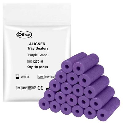 20pcs Chewie For Invisalign Aligners, Aligner Chewy For Invisible Braces, Aligners Tray Seaters Orthodontic Teeth Chompers Flavor Scented Pack of 2 Each Pair Individually Wrapped(Grape)