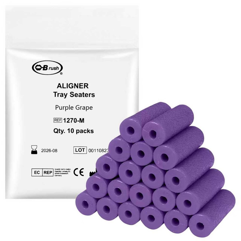 20pcs Chewie For Invisalign Aligners, Aligner Chewy For Invisible Braces, Aligners Tray Seaters Orthodontic Teeth Chompers Flavor Scented Pack of 2 Each Pair Individually Wrapped(Grape)