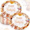 Umigy 50 Pcs Thanksgiving Oval Paper Plates Fall Party Plates Heavy Duty 10" x 12" Disposable Serving Dish Platters Autumn Pumpkin Dinnerware for Fall Harvest Party Supplies(Thanksgiving) view 1