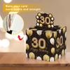 30th Birthday Surprise Gift Box with Cash Pull Out, Decor for Party, Black Gold with 35 Bags view 3