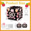 90th Birthday Gifts for Women, 90th Birthday Surprise Gift Box, Happy Birthday Money Gift Boxes for Cash with Pull Out, Black Pink Decor for 90th Birthday Party(with 35PCS Bags) view 2