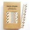 100 pcs Mixed Halloween Paper Straws Bulk, Black Orange Striped Polka Dot Chevron Damask Disposable Biodegradable Party Drinking Straws, Kids Cute Fun Cake Pop Sticks (Vintage Halloween) view 1