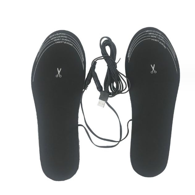2-Pair Heated Insoles Men Women USB Heated Shoe Insoles Winter USB Foot Warming Shoe Pad Mat, Heating Insoles Outdoor Sports Heated Shoe Inserts Hunting Ice Fishing Camping Hiking Skiing Foot Warmer