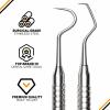 CATACC PRO Dental Tools, Dental Pick for Teeth Cleaning, Stainless Steel Hygiene Kit with Tooth Scraper Plaque Tartar Remover - with Case view 2