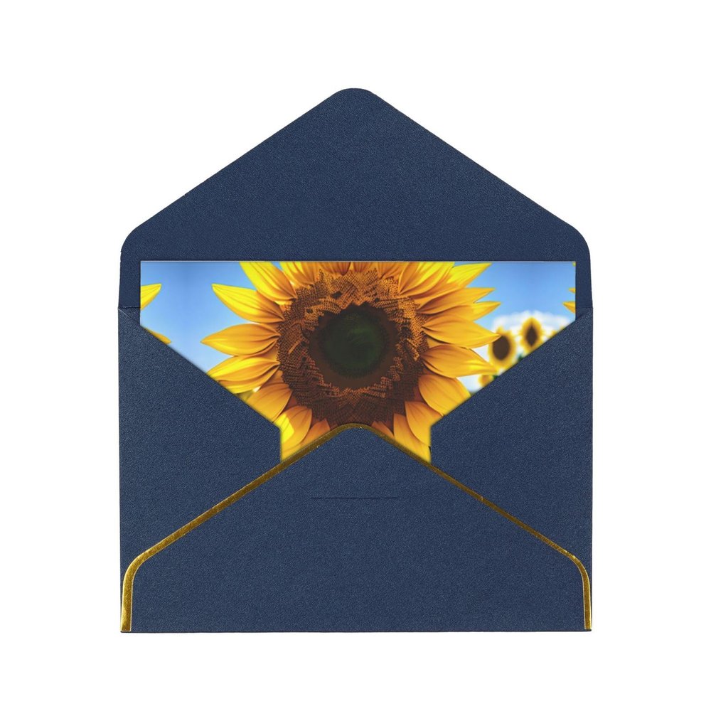 ZISHAK Yellow Sunflower Radiant Gratitude Cards-Wedding,Friendship,Anniversary Greeting Cards For Moments That Matter