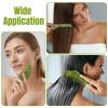 Geiserailie 2 Pcs Jade Combs Esthetician Supplies Massage Stone Hair Gua Sha Scraping Scalp Comb Facial Massage Tool Handheld Head Tools Head Caring Therapy Valentines for Women(Plain Style) view 3