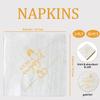 50 Pack We're Engaged Napkins White and Gold Engagement Cocktail Napkins Wedding Paper Disposable Party Napkins Bar Beverage Table Decorations Supplies 3 Ply view 2