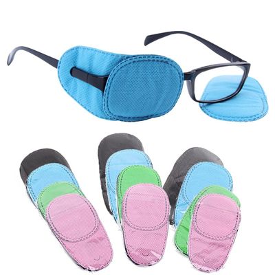 24 Pcs Eye Patches for Children - Eyepatch Set for Glasses, Medical Eye Patch for Left and Right Eyes - Good Light Blocking Effect (Black, Blue, Green, Pink)