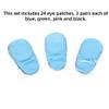 24 Pcs Eye Patches for Children - Eyepatch Set for Glasses, Medical Eye Patch for Left and Right Eyes - Good Light Blocking Effect (Black, Blue, Green, Pink) view 3