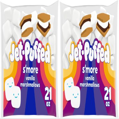 Jet-Puffed S'more Vanilla Marshmallows, 21 Oz (Pack of 2)