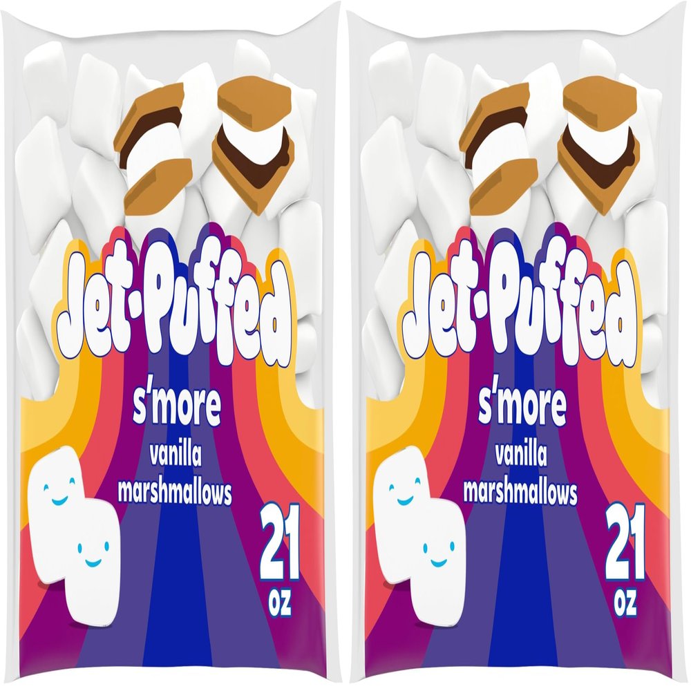 Jet-Puffed S'more Vanilla Marshmallows, 21 Oz (Pack of 2)