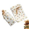 Ebonee Candy Treat Bags with Drawstring, Plastic Drawstring Cookies Bag 6X9 Inch Gold Dot Goodies Food Storage Bag for Christmas Wedding Gift Engagement Birthday Party Favor (24 Pack) view 1