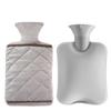 2L Hot Water Bag with Cover,Hot Water Bottle,Warm Water Bottle for Bed,Classic Rubber Hot Water Bag,for Hot and Cold Therapy, Pain Relief, Muscles Sore (Gray) view 1