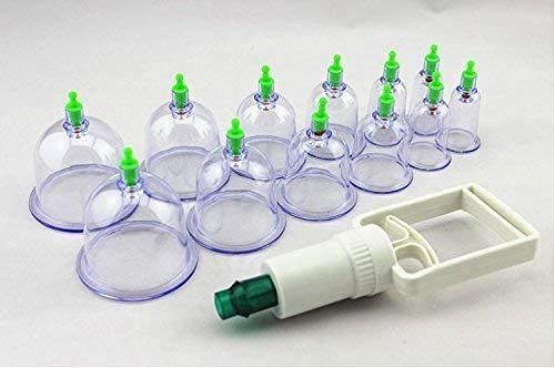 12 Cupping Cups Bio Magnetic Traditional Therapy Cupping Set Vacuum Cupping Kit