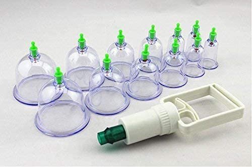 12 Cupping Cups Bio Magnetic Traditional Therapy Cupping Set Vacuum Cupping Kit