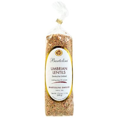 Bartolini Umbrian Lentils from Italy 17.6 oz. (500g) Premium Dry Lentils - Perfect for Soup - Green - Brown - Specialty Dried Lenticchie - Imported Umbria Whole - Italian Delicacies