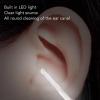 Electric Ear Vacuum Cleaner with LED Light Soft Tip USB Charging Ear Wax Removal Tool 360 Rotatable, Rechargeable with 3 Levels Suction, Suitable for Dry Earwax Removal (White) view 4