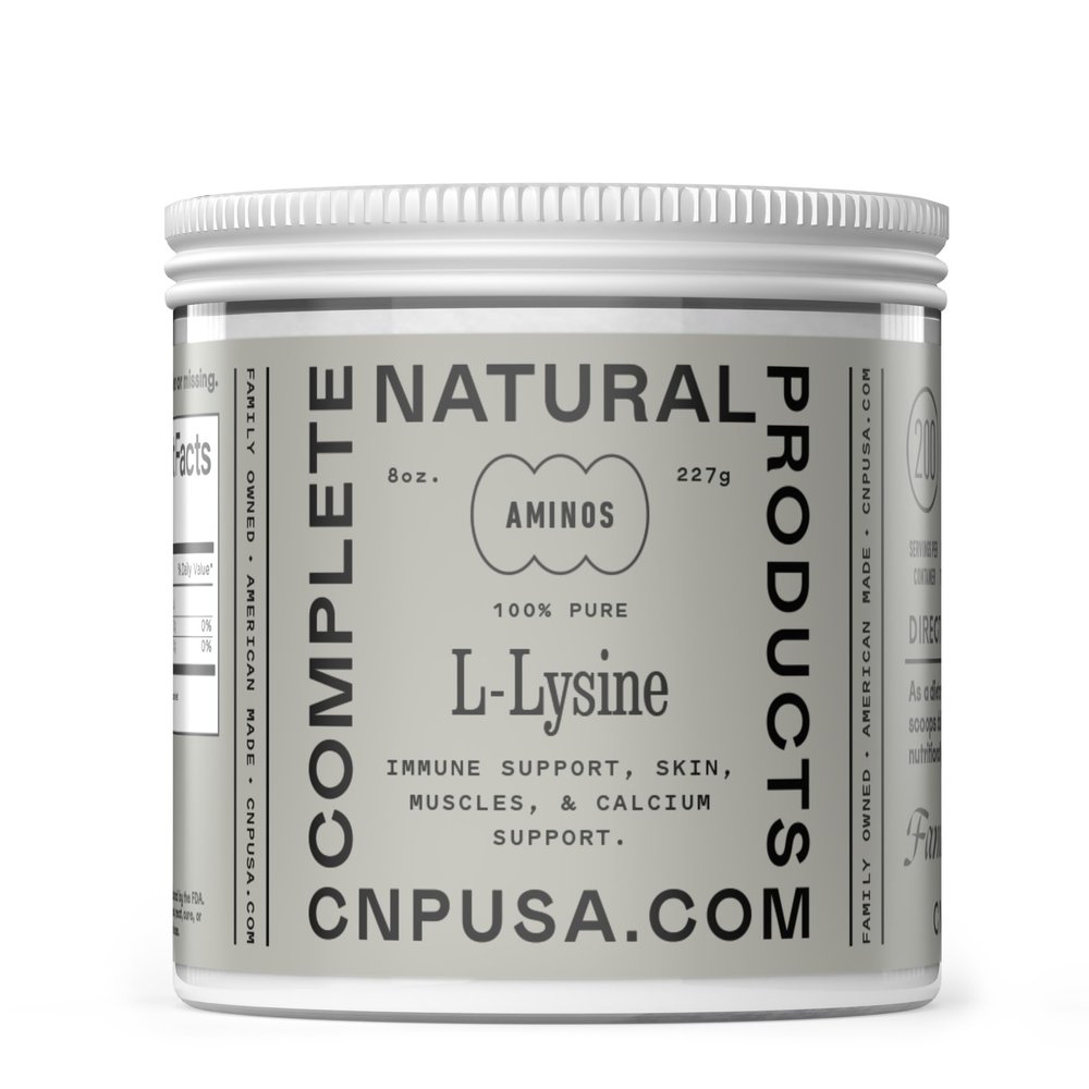 L-Lysine Powder Supplement - Bulk L-Lysine 8oz, 200 Servings
