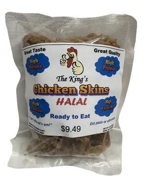 Healthy chicken skins for human consumption