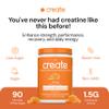 Create Creatine Monohydrate Gummies for Men & Women, Boost Focus, Strength, and Endurance, Anti-Melting Formula, Vegan, Gluten-Free, Non-GMO, 1.5g of Creatine per Gummy (Orange) view 2
