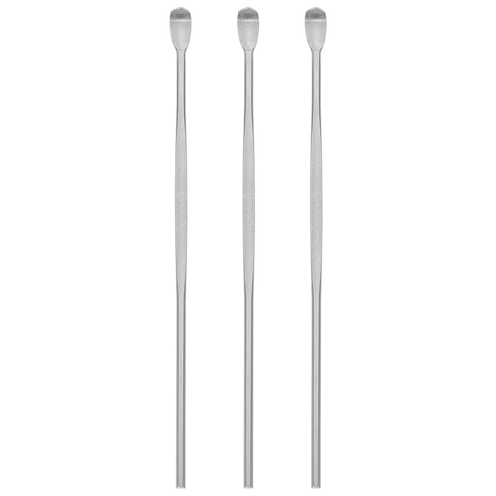 Stainless Steel Ear Wax Remover 3 Pcs Set - Portable 8Cm Ear Cleaning Tool for Safe Wax Scoop and Clogged Removal