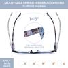 Avaeye Oversized Reading Glasses for Women Men Large Square Frame Readers Trendy Eyeglasses with Spring Hinges (Blue, 3.0) view 4