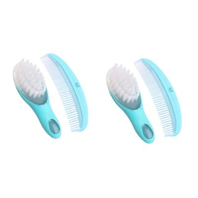 Healifty 2 Sets Infant Hair Brush Brush and Comb Set Newborn Kit Massage Comb Quality Material Static-Free