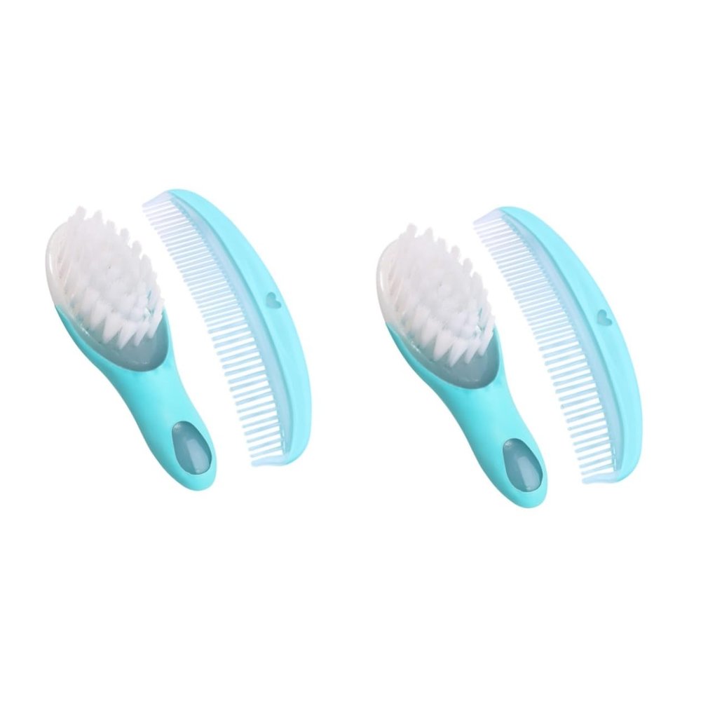 Healifty 2 Sets Infant Hair Brush Brush and Comb Set Newborn Kit Massage Comb Quality Material Static-Free