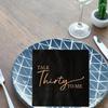 30th Birthday Party Napkins, Pack of 50 Rose Gold Talk Thirty to Me Paper and Black Cocktail Napkins, Dirty 30 Party Decorations Beverage Paper Napkins, 3-Ply view 3