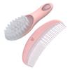 Healifty 5sets Massage Brush and Comb Kit for Newborns Soft Bristles Gentle Scalp Care for Grooming Pink view 2