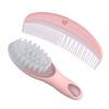 Healifty 5sets Massage Brush and Comb Kit for Newborns Soft Bristles Gentle Scalp Care for Grooming Pink view 4